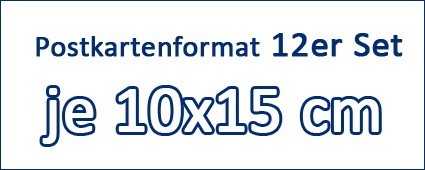 Postkartenformat, 12-er Set (je 10x15 cm)