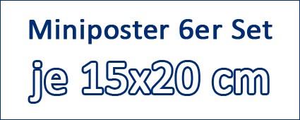 Miniposter, 6-erSet (15x20 cm)