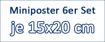 Miniposter, 6-erSet (15x20 cm)